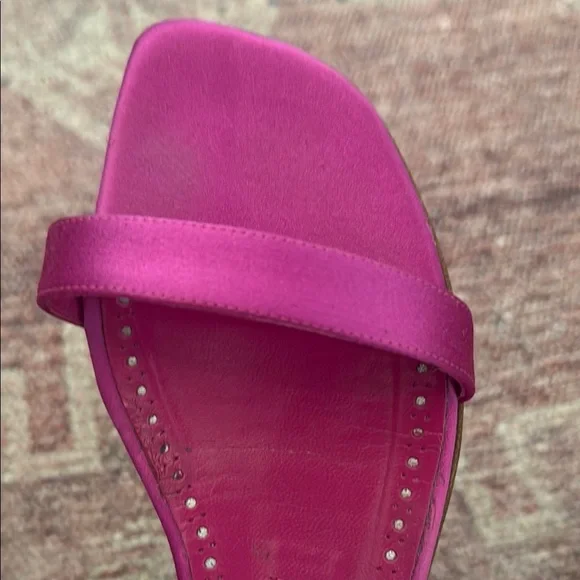 Manolo Blahnik Pink Crystal Embellished Sandals - Picture 3 of 7